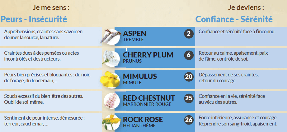 Fleurs de Bach: la peur